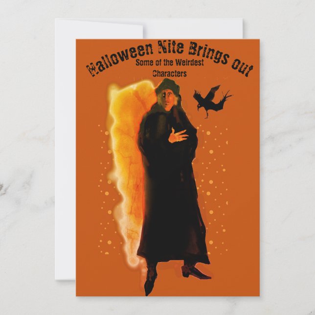 Halloween Nite Party Mysterious Character  Invitation (Front)