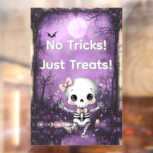 Halloween "No Tricks Just Treats" Window Cling