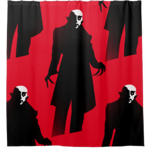 halloween nosferatu bathroom shower curtain
