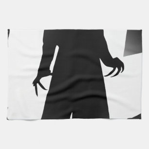 halloween nosferatu tea towel