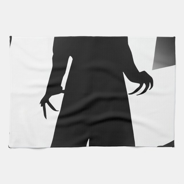 halloween nosferatu tea towel (Horizontal)