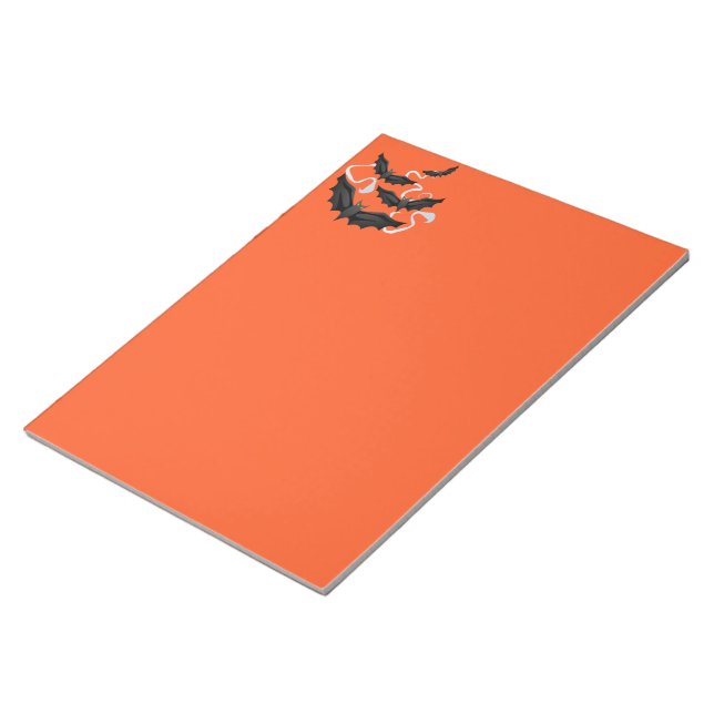 Halloween Notepad Black Bats (Angled)