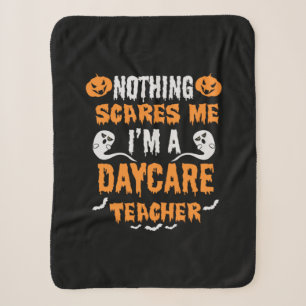 Halloween Nothing Scares Me Birthday Sherpa Blanket