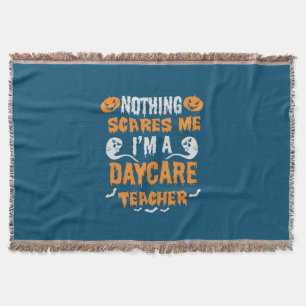 Halloween Nothing Scares Me Birthday Throw Blanket