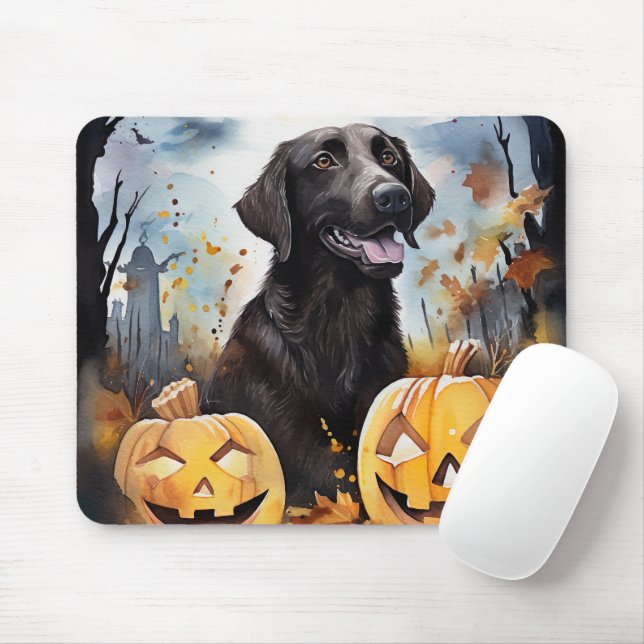 Halloween Nova Scotia With Pumpkins Scary  Mouse Mat (With Mouse)