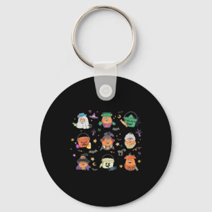 Halloween Nuggets Vintage Scary Chicken Nugget Lov Key Ring
