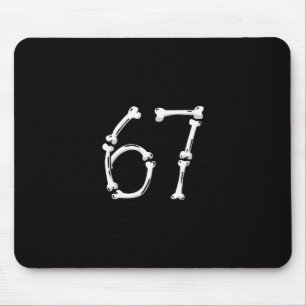 Halloween Number 6 7 Bones Skeleton Costume Mouse Mat