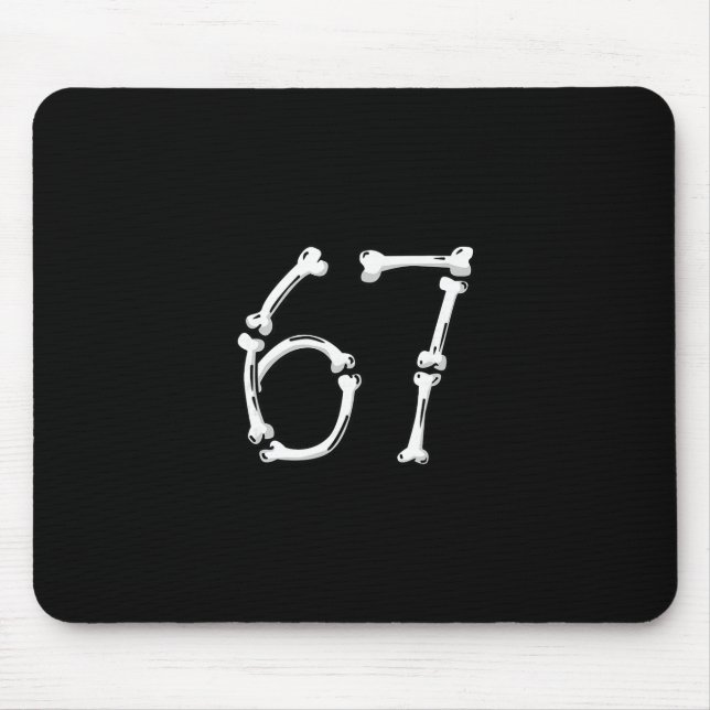 Halloween Number 6 7 Bones Skeleton Costume  Mouse Mat (Front)