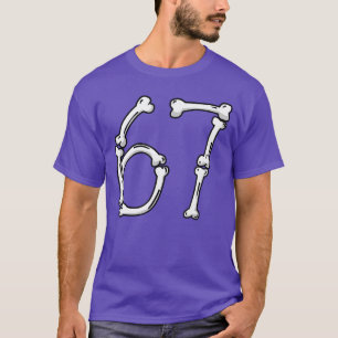 Halloween Number 6 7 Bones Skeleton Costume T-Shirt