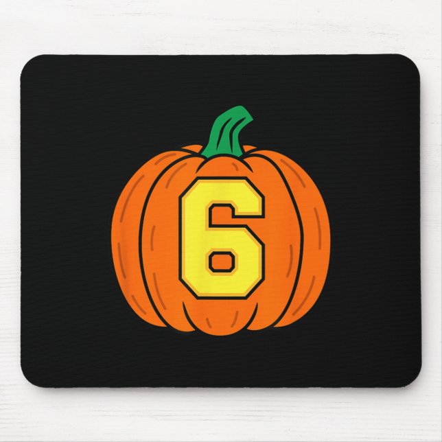 Halloween Number 6 Pumpkin Costume  Mouse Mat (Front)