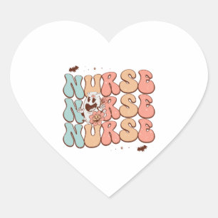 Halloween Nurse 5 Heart Sticker