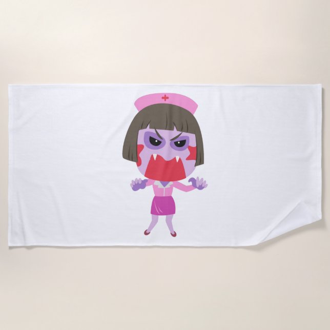 Halloween Nurse   Beach Towel (Front)