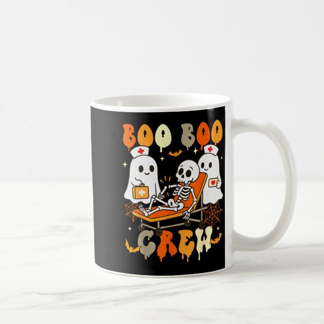Halloween Nurse Boo Boo Crew Ghost Doctor Paramedi Coffee Mug (Right)