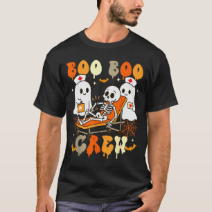 Halloween Nurse Boo Boo Crew Ghost Doctor Paramedi T-Shirt