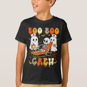 Halloween Nurse Boo Boo Crew Ghost Doctor Paramedi T-Shirt