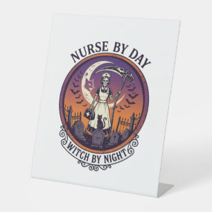 Halloween Nurse By Day_1 Pedestal Sign