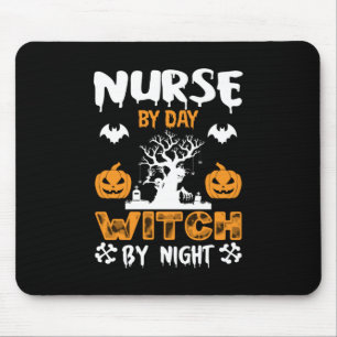 Halloween Nurse By Day Witch By Night Birthday Mouse Mat