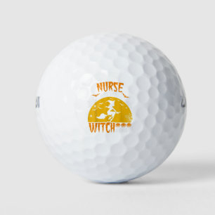Halloween Nurse By Day Witch By Night Women Health Golf Balls