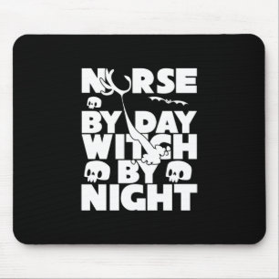 Halloween Nurse By Day Witch By Nights Mouse Mat