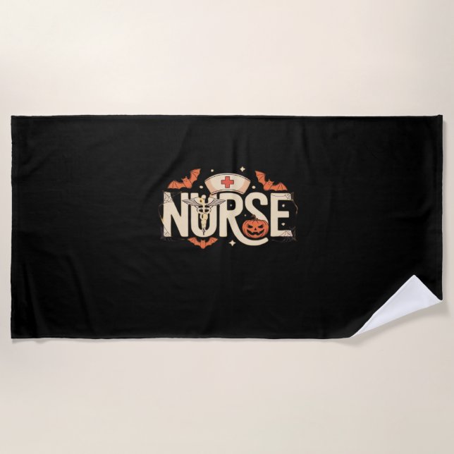 Halloween nurse Classic T-Shirt Beach Towel (Front)