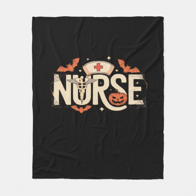 Halloween nurse Classic T-Shirt Fleece Blanket (Front)