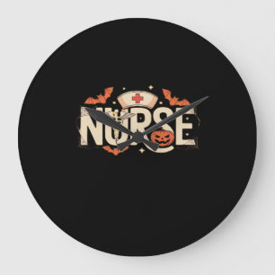 Halloween nurse Classic T-Shirt Large Clock