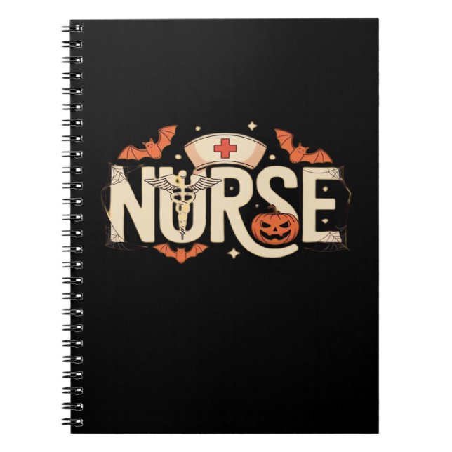 Halloween nurse Classic T-Shirt Notebook (Front)
