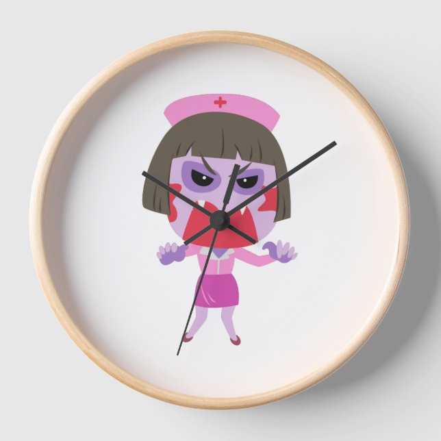 Halloween Nurse   Clock (Front)
