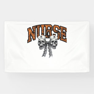 Halloween Nurse Coquette Bow Classic T-Shirt Banner