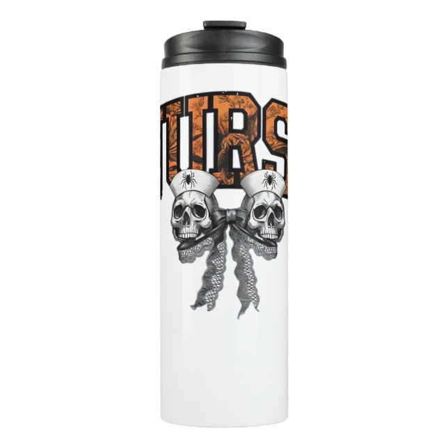 Halloween Nurse Coquette Bow Classic T-Shirt Thermal Tumbler (Front)