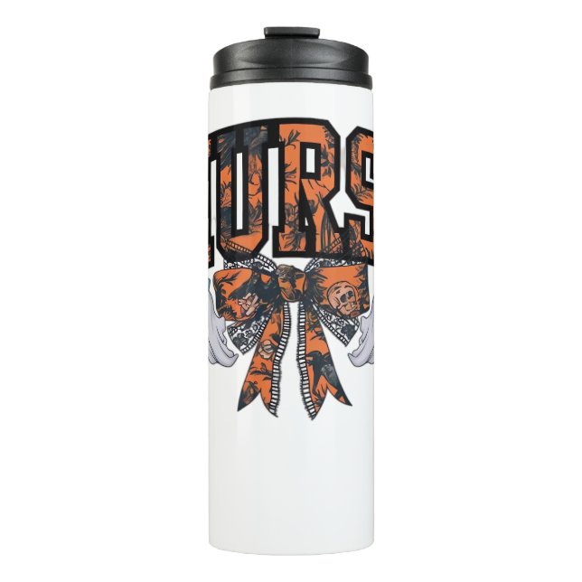 Halloween Nurse Coquette Bow Fall Classic T-Shirt Thermal Tumbler (Front)