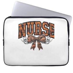 Halloween Nurse Coquette Bow Spooky Classic T-Shir Laptop Sleeve