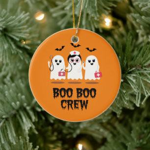 Halloween Nurse Cute Ghost Nurse Ceramic Tree Decoration