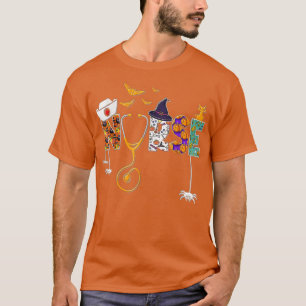 Halloween Nurse Cute Health Worker Halloween Patte T-Shirt