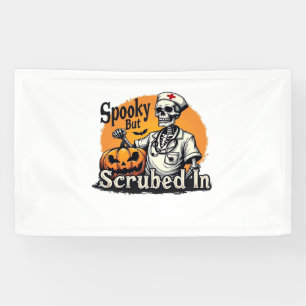 Halloween Nurse Design Oversized T-Shirt Banner