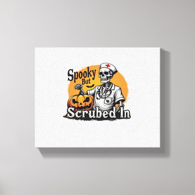 Halloween Nurse Design Oversized T-Shirt Canvas Print (Front)