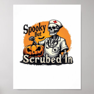 Halloween Nurse Design Oversized T-Shirt Poster