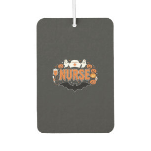 Halloween Nurse Dripping Pumpkin Ghost Vector Desi Car Air Freshener