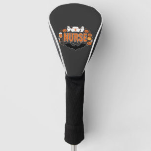 Halloween Nurse Dripping Pumpkin Ghost Vector Desi Golf Head Cover