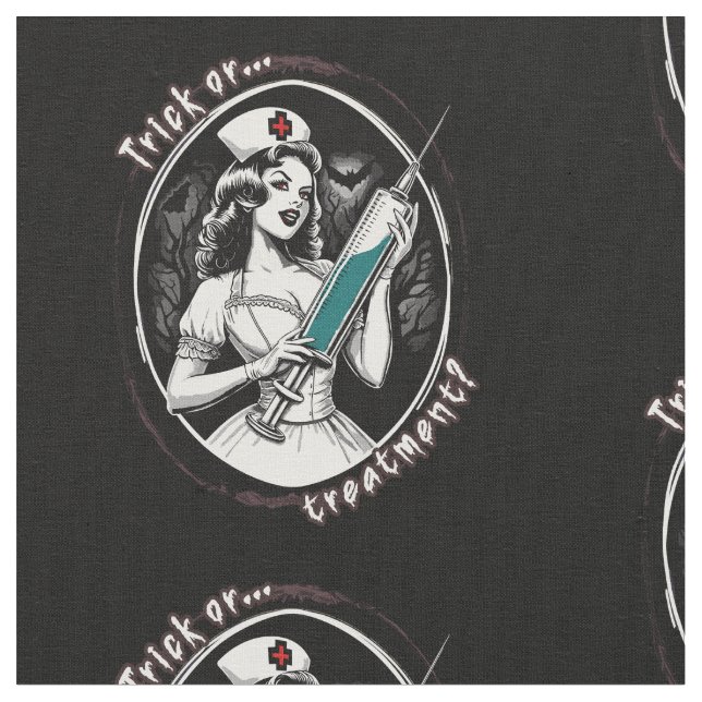 Halloween Nurse Fabric (Close Up)