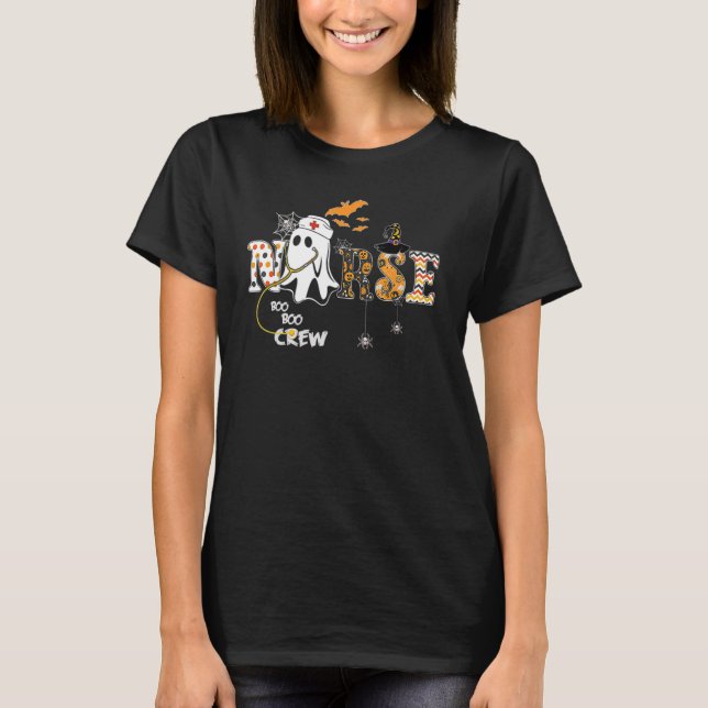 Halloween Nurse For Women Halloween Scrub Tops Nur (Front)