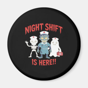 Halloween Nurse Funny Ghost Skeleton Zombie Essent Magnet