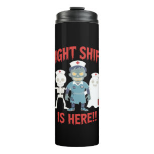 Halloween Nurse Funny Ghost Skeleton Zombie Essent Thermal Tumbler
