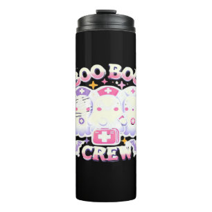 Halloween Nurse Ghost Squad Boo Boo Crew Funny Spo Thermal Tumbler