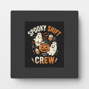 Halloween Nurse Ghost Squad Plaque