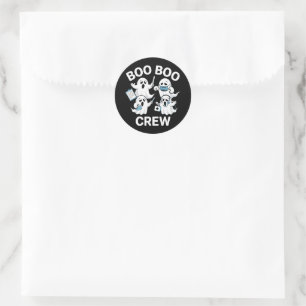 Halloween Nurse Gift Boo Boo Crew Nurse Classic Round Sticker