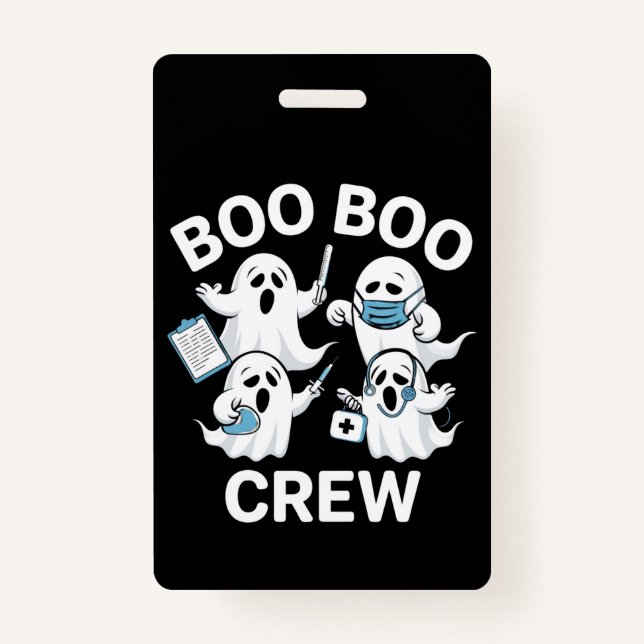 Halloween Nurse Gift Boo Boo Crew Nurse ID Badge (Front)