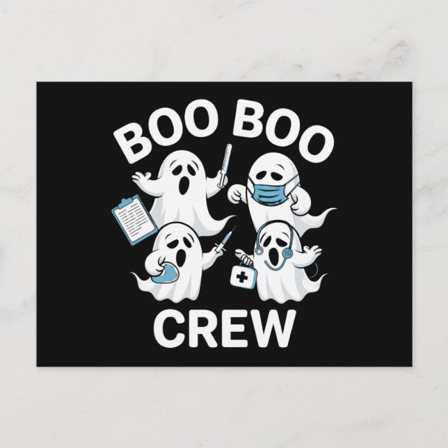 Halloween Nurse Gift Boo Boo Crew Nurse Postcard (Front)