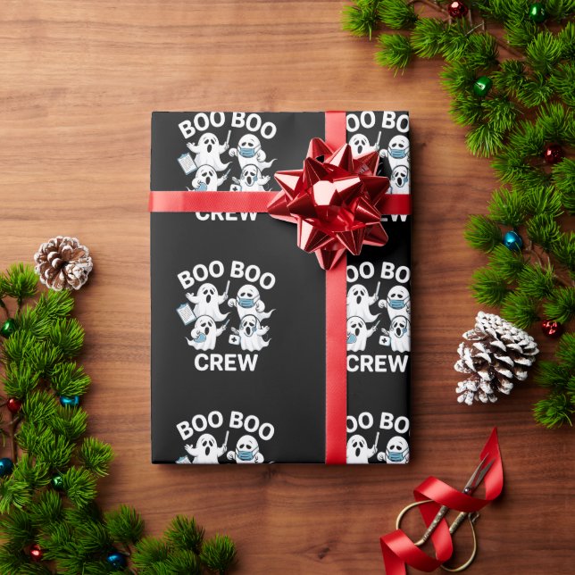 Halloween Nurse Gift Boo Boo Crew Nurse Wrapping Paper (Holiday Gift)