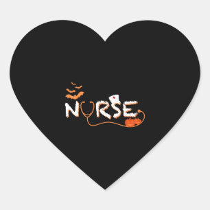 Halloween Nurse, Halloween Nursing, Nurse Costume Heart Sticker